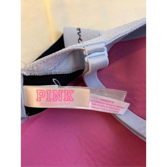 VS Victoria Secret Pink Blue 34DDD No Wire Wear Everywhere Bra rn#54867 - Picture 5 of 7